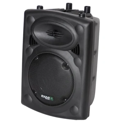Imagen de Ibiza SLK8A BT Altavoz activo PLUG &amp; PLAY de 8&quot;/20cm, 300W con amplificador integrado Bluetooth, USB, SD y AUX Negro