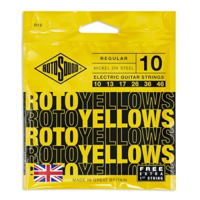 Imagen de Rotosound R10 Juego de cuerdas para guitarra eléctrica níquel, 10 13 17 26 36 46, paquete 7