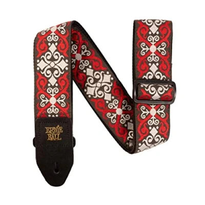 Imagen de Ernie Ball Correa para guitarra, jacquard, diseño en rojo (Red Trellis)