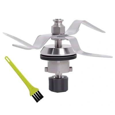 Imagen de Poweka Cuchilla de Recambio en Acero Inoxidable Compatible con Silvercrest Monsieur Cuisine Connect Robot Cocina Junta y Cepillo Limpieza