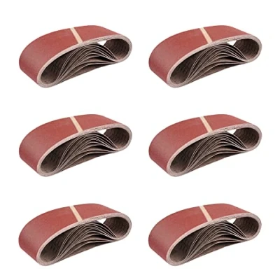 Imagen de Cinturones de Lijado Tela │ 10 piezas 75 x 533 mm Mixpack (2 grano 40/60/80/120/180 cada uno) para amoladoras cinta Papel Lija Juego Correas