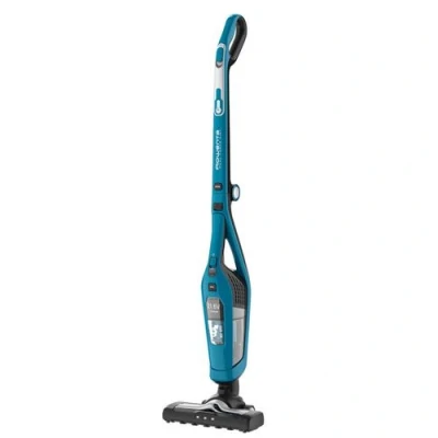 Imagen de Rowenta Dual Force RH6751W0 Aspiradora 2 en 1 de mano y escoba eléctrica, cepillo motorizado con luces LED, batería 21.6 V, autonomía 45 min, sin cable, ligera plegable, bolsa, Color Negro