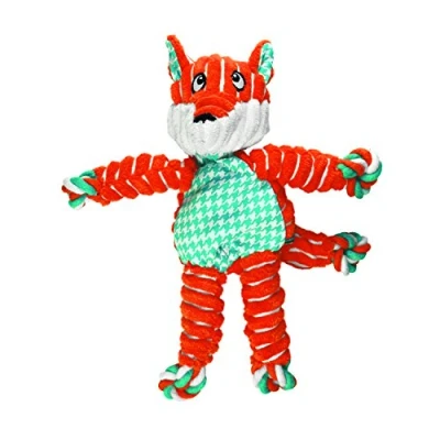 Imagen de KONG Floppy Knots Fox Juguete con Cuerdas internas antirrotura para Perros Pequeños/Medianos