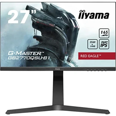 Imagen de iiyama G Master GB2770HSU B1 Monitor Gaming de 27&quot; WQHD (2560x1440, Panel Fast IPS, 16:9, 165Hz, 0,5ms, 1 HDMI, Displayport, 2 USB3.0, Freesync, Regulable en Altura, Pivotante) Negro Mate