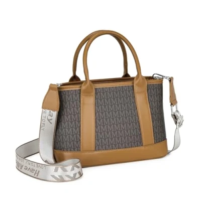 Imagen de Miss Lulu bolso de mano para mujer, bandolera piel PU, diseño elegante y ligero, tamaño mediano, con múltiples compartimentos, ideal el uso diario