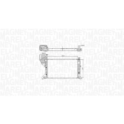 Imagen de MAGNETI MARELLI 350213177400 Radiador, refrigeración del motor 680 408 34 Aletas unidas mecánicamente MERCEDES BENZ: Sprinter 4 T Furgón