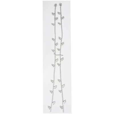 Imagen de Rayher Cenefas de cera para decoración velas, con hojas, color plateado, 2 ud, 3109822