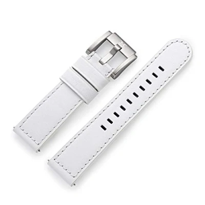 Imagen de TW Steel Marc Coblen Correa de piel para reloj (22 mm, cierre acero), Blanco,