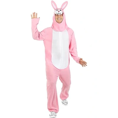 Imagen de Funidelia Disfraz de conejo rosa para hombre y mujer Animales adultos divertidos accesorios Fiestas, Carnaval Halloween Talla S M Blanco
