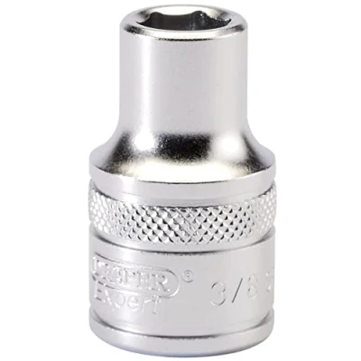 Imagen de Draper 16624 Llave de vaso imperial cromo satinado micro 1/2 pulgada, tamaño 3/8 pulgadas