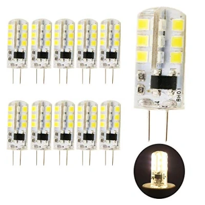 Imagen de 10 piezas bombilla 3 W AC 220 V G4 LED de luz Blanco cálido 3000 K 20 30 halógena Equivalente No regulable