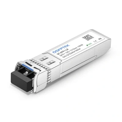 Imagen de QSFPTEK 10GBASE LR 10G SFP+ Módulo Transceiver, LC Port 1310nm 10km DDM Transmisor Receptor Mini GBIC Monomodo para Cisco SFP LR, Ubiquiti UF SM 20, Netgear, Zyxel, Qnap NAS, Mikrotik, D Link