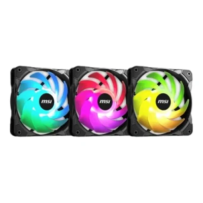 Imagen de MSI MAX F12A 3 Ventilador (120 mm, ventiladores de 120 unidades, color negro, ARGB), A RGB