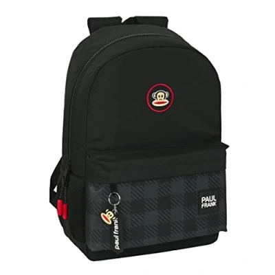 Imagen de Safta M758 PAUL FRANK Campers Mochila Escolar Infantil, Ideal para Niños de Diferentes Edades, Cómoda y Versátil, Calidad Resistencia, 30x14x46 cm, Color Negro, Unisex niños, Estándar