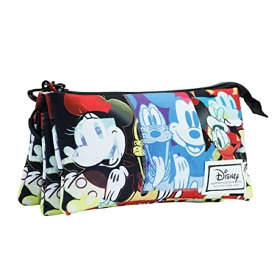 Imagen de Disney Mickey Mouse Buddies Estuche Portatodo Triple HS, Multicolor, 23 x 11 cm