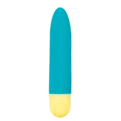 Imagen de Diversual Indi, Bala Vibradora, Recargable USB, 3 Velocidades, 7 Modos de Vibración, Silicona, Sumergible (Turquesa)
