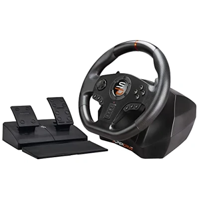 Imagen de Superdrive Volante de carreras SV710 con pedales, paletas cambio y vibración Compatible PC (programable para todos los juegos)