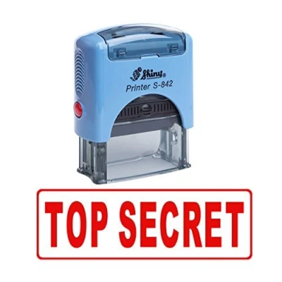 Imagen de Printtoo TOP SECRET Sello De Entintaje Goma Oficina Shiny Personalizado Estacionario