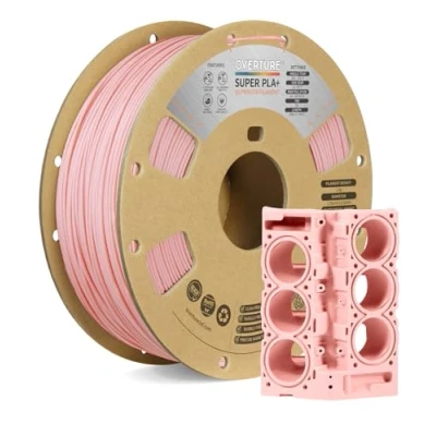 Imagen de OVERTURE Super PLA+ Filamento de 1,75 mm, Dureza Mejorada PLA Plus, Carrete Cartón, 1kg (2.2lbs), Precisión Dimensional +/ 0.02 mm(Sakura Rosa)