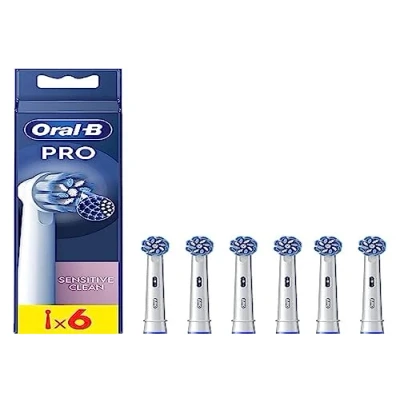 Imagen de Oral B Pro Sensitive Clean Cepillos para cepillo de dientes eléctrico, paquete 6 unidades