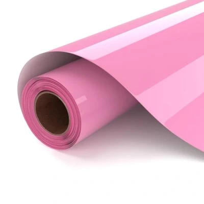 Imagen de UIOK Vinilo Textil Termoadhesivo, Rosa 30.5x182cm HTV de Transferencia Calo para Cricut,Rosa Termoadhesivo DIY Camisetas y Más Telas