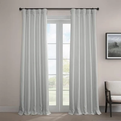 Imagen de HPD Half Price Drapes Cortinas texturizadas de Lino sintético para oscurecer la habitación, Dormitorio, 108 Pulgadas Largo (1 Panel), 50 Ancho x Largo,