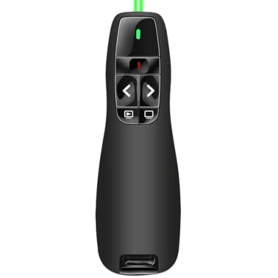 Imagen de Verde Pasador Diapositivas Mando Ordenador Powerpoint, 2,4GHz Presentador Inalambrico Presentaciones USB Distancia Puntero Powerpoint Remote Presenter para Computadora Windows Mac