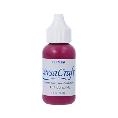 Imagen de Tinta VERSACRAFT para textil color bermellón recarga 30ml. Bote cánula