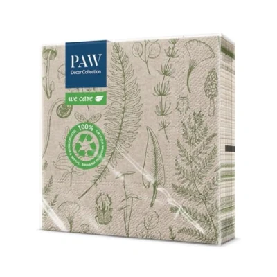 Imagen de PAW Servilletas Papel 3 Capas (33 x 33 cm) I 20 Unidades Perfecto para Cumpleaños, Fiestas, Bodas, Comuniones, Celebraciones con Diseño de Naturaleza Forrest Nature