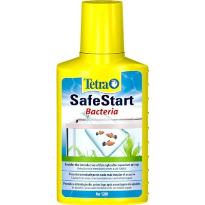 Imagen de Tetra SafeStart 100ml Permite introducir peces en el agua inmediatamente después de montar un acuario, Las bacterias vivas que contiene crean instantáneamente hábitat biológicamente activo