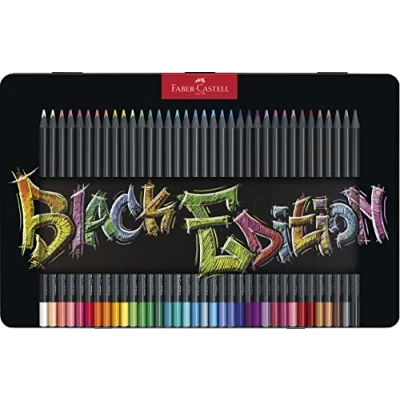 Imagen de Faber Castell 116437 Estuche de Metal 36 Lápices Color Black Edition
