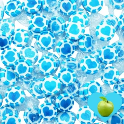 Imagen de EinsSein 0,5 Caramelos Corazón Boda azul/turquesa bianco 500g Dulces en Forma de para decoración mesa, bautizo, cumpleaños, comunión Sweet Table candy bar bars sweets wedding regalos