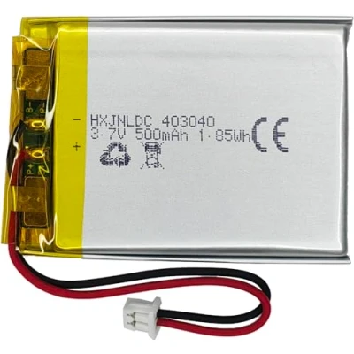 Imagen de DC 3.7v 500mah 403040 batería Recargable de polímero Litio, Adecuada para Productos electrónicos DIY 3.7 5v, incorporada 2 Cables y lámparas LED