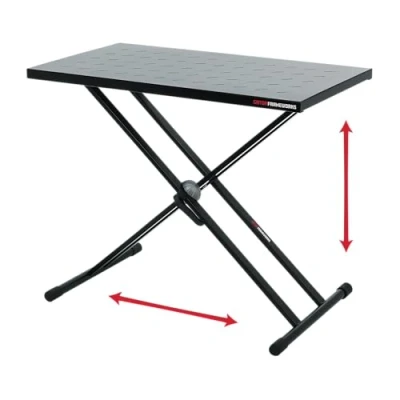 Imagen de Gator Frameworks Juego de mesa y soporte para teclado estilo X, superficie 32 x 18 pulgadas (GFW UTL XSTDTBLTOPSET), color negro