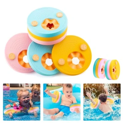 Imagen de kaianda Manguitos de natación para niños,6PCS Hechos Espuma, Bebe,Manguitos Dolphin，Bebe Piscina Discos Flotantes…