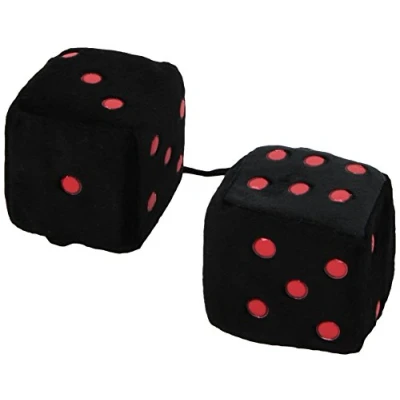 Imagen de Sumex DADOS60 Dados Negros/Puntos Rojos Decorativos, 7X7 cm
