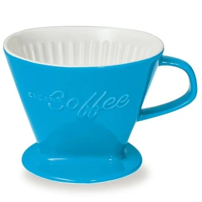 Imagen de Filtro de Café Porcelana, Tamaño 4 (Azul Celeste) Disponible en 6 Colores