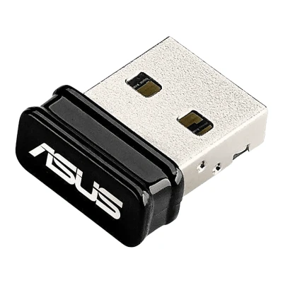 Imagen de Adaptador USB WiFi ASUS N10 Tamaño NANO, 2.0, hasta 150Mbps, Negro, cifrado WEP, WPA y WPA2
