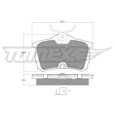 Imagen de TOMEX brakes TX 14 51 Juego de pastillas freno Eje trasero con avisador acústico desgaste HONDA: Accord 7 Limousine, 6 Limousine