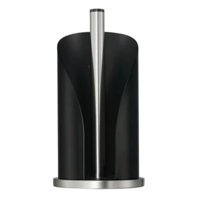 Imagen de Wesco Portarrollos de Papel en Color Negro Mate Acero Inoxidable y Chapa Pintada Color, Base Estable Inoxidable, para Rollos Cocina estándar o 2 3