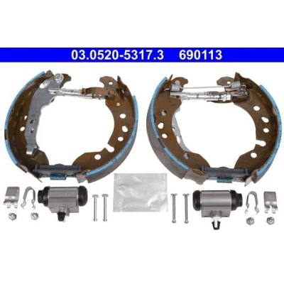 Imagen de ATE 03.0520 5317.3 Kit frenos, disco de tambor con cilindro freno rueda, accesorios TopKit original RENAULT: TWINGO 2