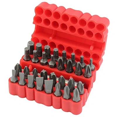 Imagen de DEKTON DT65410 Juego de puntas destornillador (33 unidades), color negro y rojo