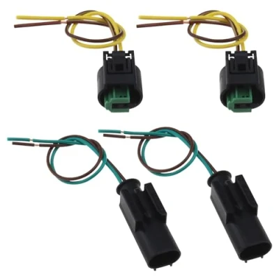 Imagen de VGOL Juego de 2 accesorios reparación arnés sensor temperatura del aire exterior automotriz compatibles con BMW 1 967644 968405