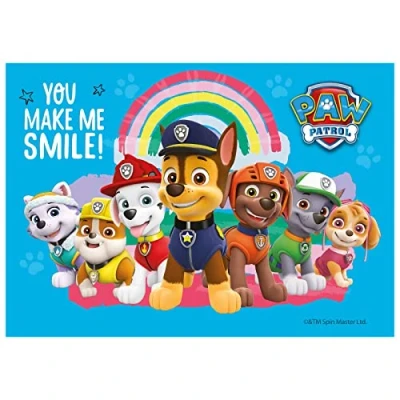 Imagen de Dekora, Patrulla Canina, Oblea Comestible, Decoración de Tartas Cumpleaños, Personajes Infantiles: Chase, Marshall, Skye, Everest y Rubble, Imagen para Tarta Cuadrada, A5