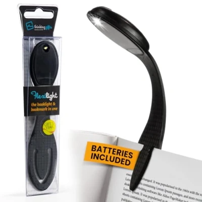 Imagen de Gifts for Readers &amp; Writers Luz de Lectura Flexilight Marcador y 2 en 1 Lámpara LED con Clip Libro para Leer Niños, Adultos Accesorios Libros Regalo Lectores