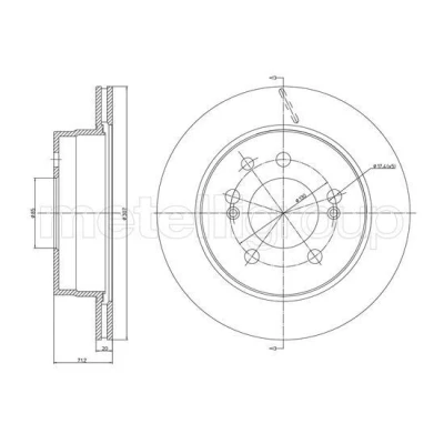 Imagen de Disco de freno METELLI 23 1562C