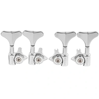 Imagen de Wilkinson WJB750 2L2R Clavijeros Bajo Ratio 20:1 Clavijas de Afinación para Eléctrico Ibanez Style Precision Jazz Bass, Cromado