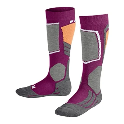 Imagen de FALKE SK2 Intermediate K KH lana hilo funcional calida gruesa 1 par, Calcetines de esquí Unisex niños, Morado (Radiant Orchid 8692), 35 38
