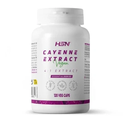 Imagen de HSN Pimienta Cayena 4000 MG Capsicum annuum L 120 Cápsulas Vegetales Frutos de por Dosis Diaria Extracto 4X Veces Más Concentrado No GMO, Vegano, Sin Gluten