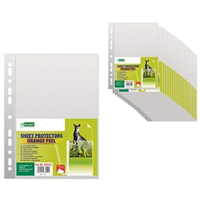 Imagen de D.RECT 20 paquetes x 100 fundas para documentos 40 µm/Mic/micras, grosor: 0,04 mm, A4, granuladas, 2000 unidades